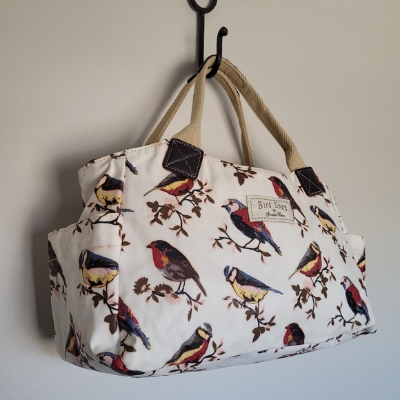 LESSER & PAVEY UK "Bird Song" Laminated Cotton Canvas Ladies Tote Bag - Picture 5 of 13